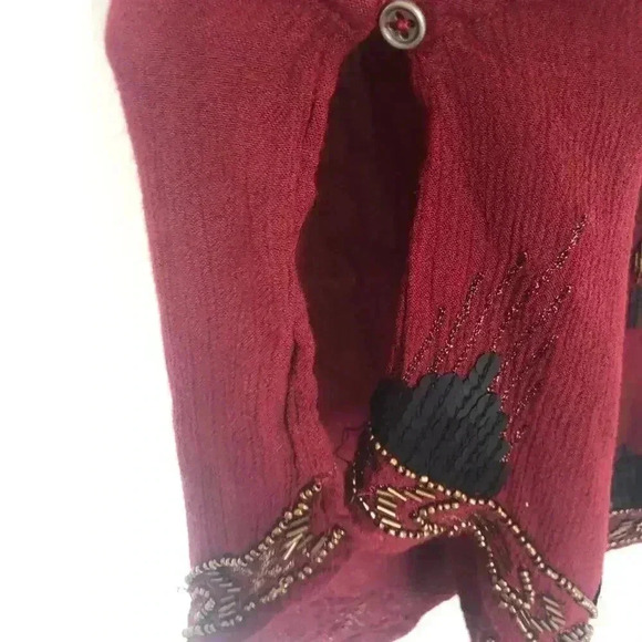 Free People Bad Girls Do it Well Rust Orange Embellished Tank Boho Chic Size XS - Picture 7 of 12